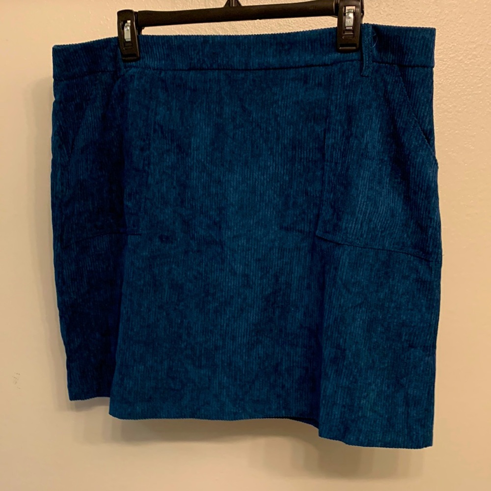 Dark Teal Corduroy Skirt
